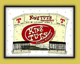 King Tut’s Glasgow Gig Venue Illustration Print