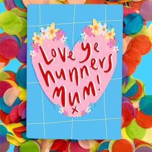 Ik hou van jullie Hunners MUM! Groeten kaart