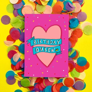 Rainha do aniversário! Cartão de boas vindas