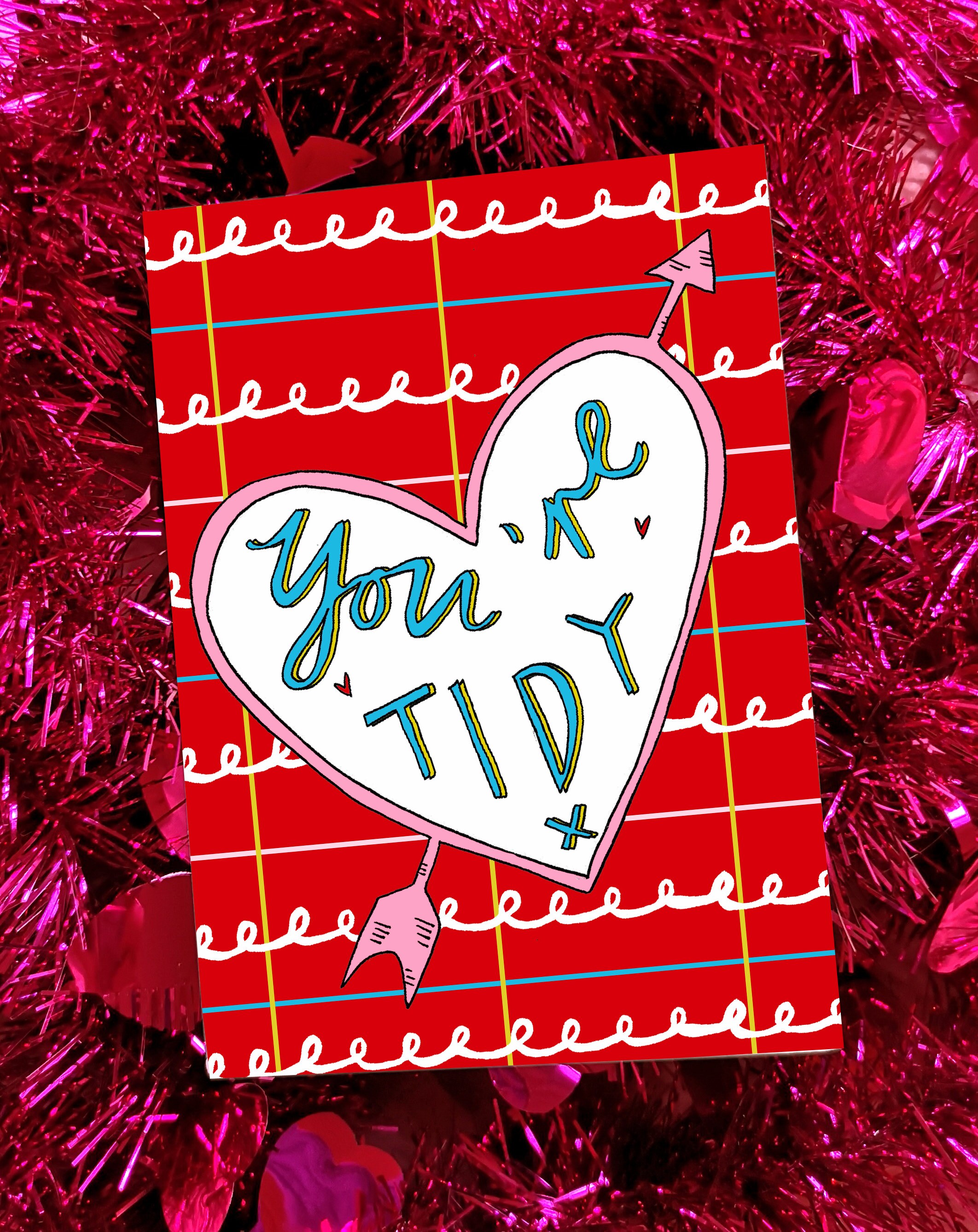 YOU'RE TIDY Valentines Card Quirky Slang Card - Etsy Hong Kong