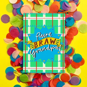 Puro BRAW Nonno, Carta d'auguri per la festa del papà, Carta di auguri slang scozzese del papà