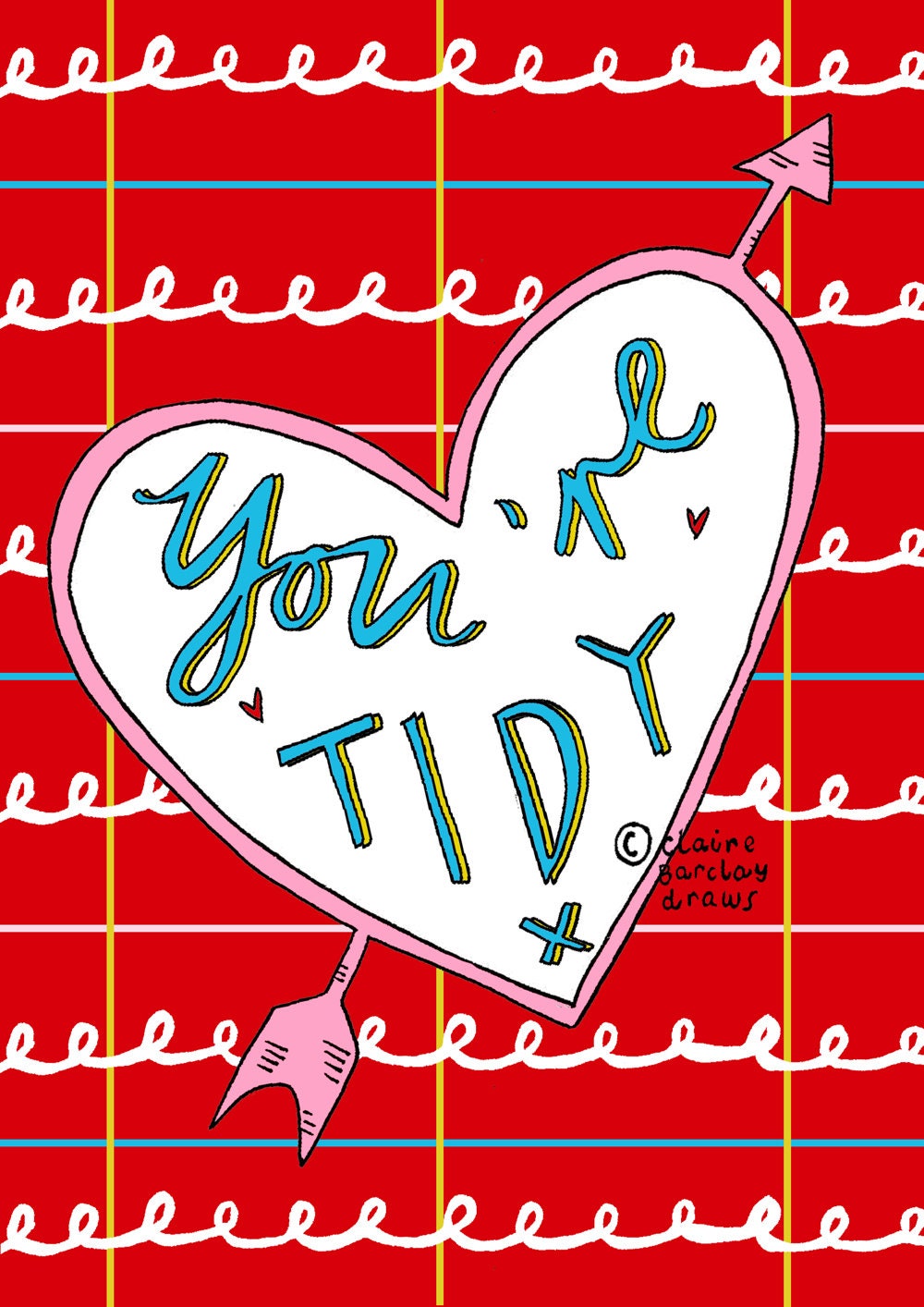 YOU'RE TIDY Valentines Card Quirky Slang Card - Etsy Hong Kong