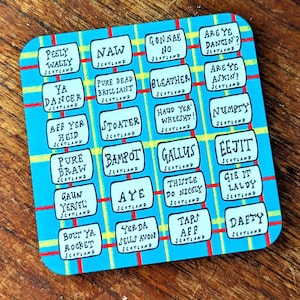 Scottish Slang Signs Coaster, Scottish Patter - Sayings