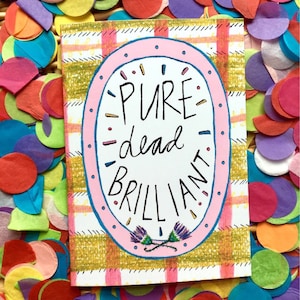 Biglietto d'auguri puro morto brillante, Scottish Humour Slang Typography Card