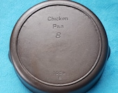 Iron Mountain By Griswold 8 Cast Iron Chicken Fryer Skillet Heat Ring 1034B Cleaned Seasoned
