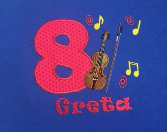 Personalized Violin Birthday Shirt, Music Lover Gift