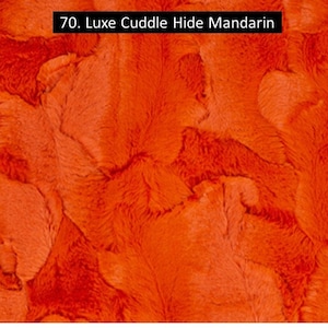 Luxe Cuddle Mandarin Orange Hide Plush Minky By The Half Yard Shannon Fabrics