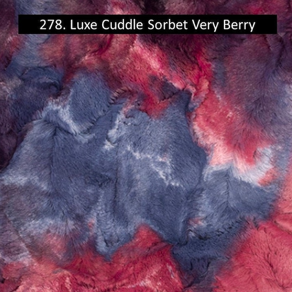 Luxe Cuddle Very Berry Blue Red Tie Dye Minky Fabric By The Half Yard Shannon Fabric