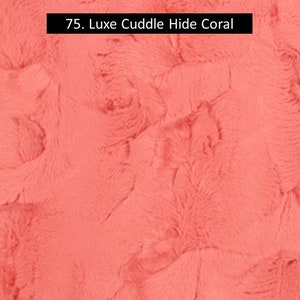 Luxe Cuddle Coral Hide Plush Minky By The Half Yard Shannon Fabric