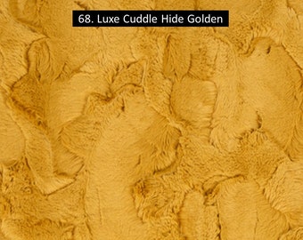 Gold Hide Minky Fabric By The Half Yard Shannon Luxe Cuddle Golden Hide Plush Texture