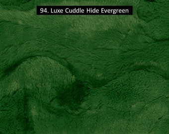 Evergreen Frost Minky Fabric By The Yard Minky By The Yard Shannon Luxe Cuddle Frost Evergreen Green Plush Texture