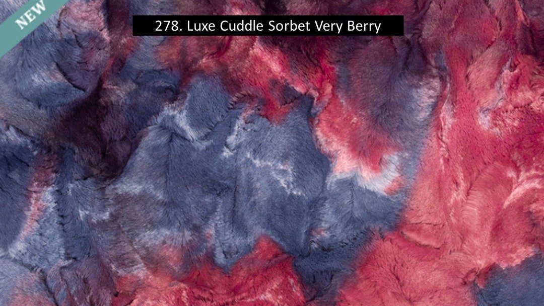 Luxe Cuddle Very Berry Blue Red Tie Dye Minky Fabric by the Half Yard Shannon Fabric Etsy