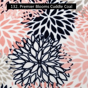 Coral Blossoms Floral Minky Premier Shannon Coral Blossoms Floral Cuddle By The Yard Minky By The Yard Fabric By The Yard