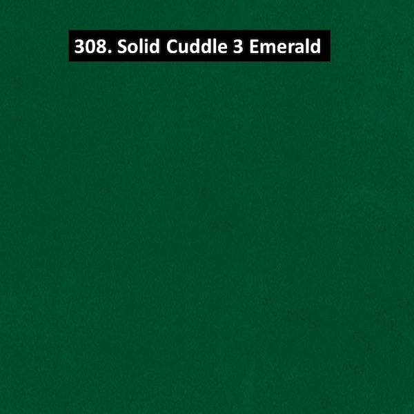 Emerald Green Cuddle 3 mm Minky Premier Shannon Cuddle 3 Emerald Cuddle Fabric By The Half Yard Minky  Smooth Flat Minky