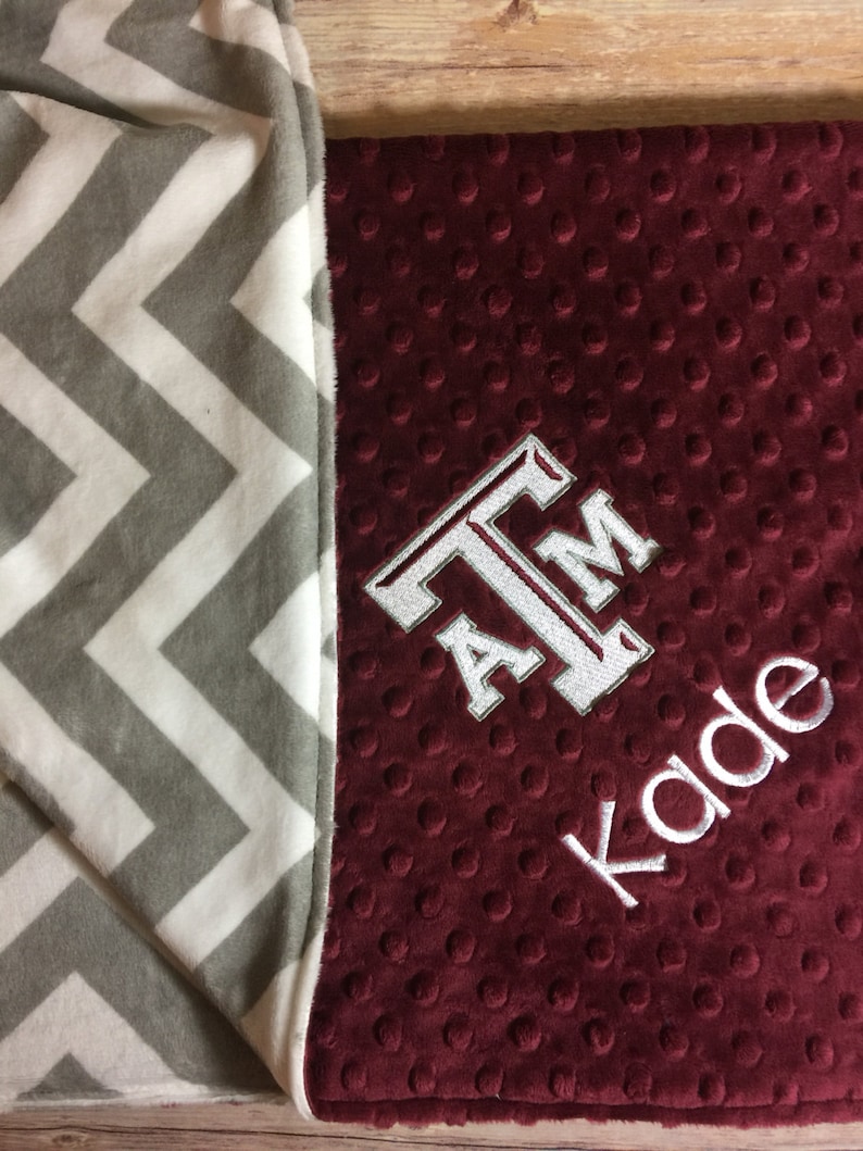 Licensed Texas A&M Baby Blanket Aggies Blanket Aggies Nursery Etsy
