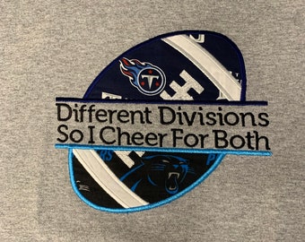 Favorite Teams Tee Split Football Design House Divided House United I Cheer For Both