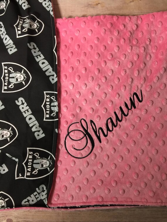 raiders baby blanket