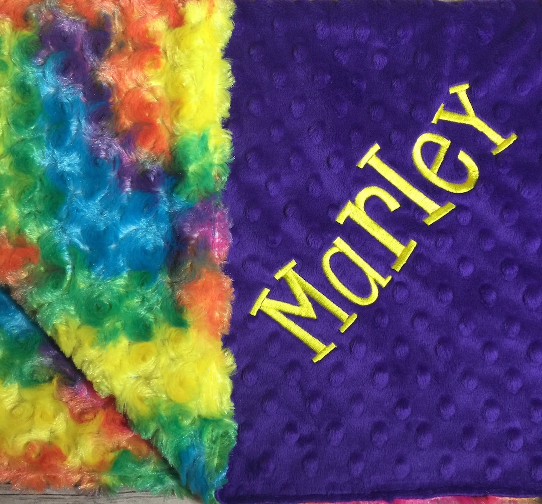 Rainbow Baby Blanket Rainbow Tie Dye Blanket Rainbow Adult Etsy