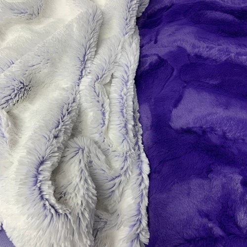 Luxe Blanket Luxe Viola Hide on Iris Frost Plush Minky Luxe - Etsy