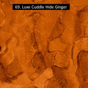 Luxe Cuddle Ginger Rust Hide Plush Minky By The Half Yard Shannon Fabric