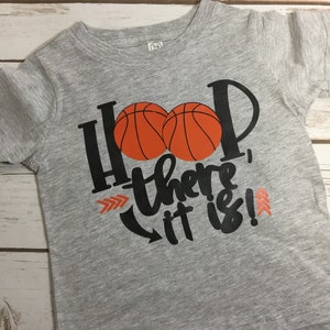 Custom Personalized Basketball Theme Heat Pressed Vinyl Tee for Any Age image 1