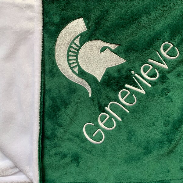 Msu Spartan Blanket Etsy