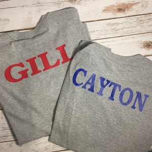 Personalized House Divided Shirt Upgrade - Custom Name Heat Pressed Vinyl - Choose Your Color - Back Design Enhancement