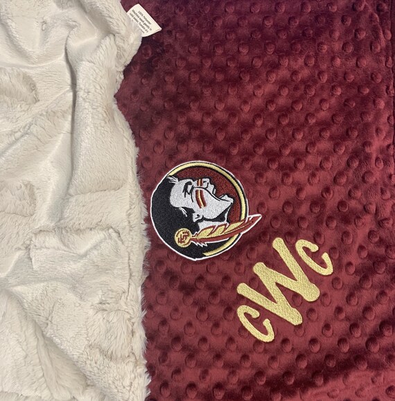 Licensed Florida State University Blanket Maroon and Gold Blanket