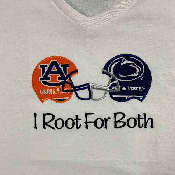 House Divided 2 Team Helmet Tee I Root For Both House Divided Helmet Tee Multiple Teams Infant to Adult House Divided Tee Sweat Hoodie