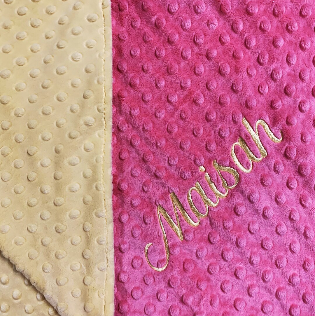 Paris Pink on Baby Yellow Dimple Blanket Adult Blanket Pastel Etsy