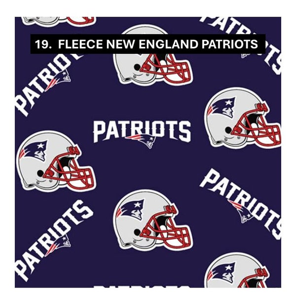 REMNANT!  45" x 60" Sport NFL New England Patriots Team Fleece Fabric
