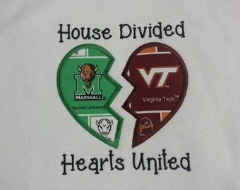 Custom House Divided Football Tee, Sweatshirt, or Hoodie