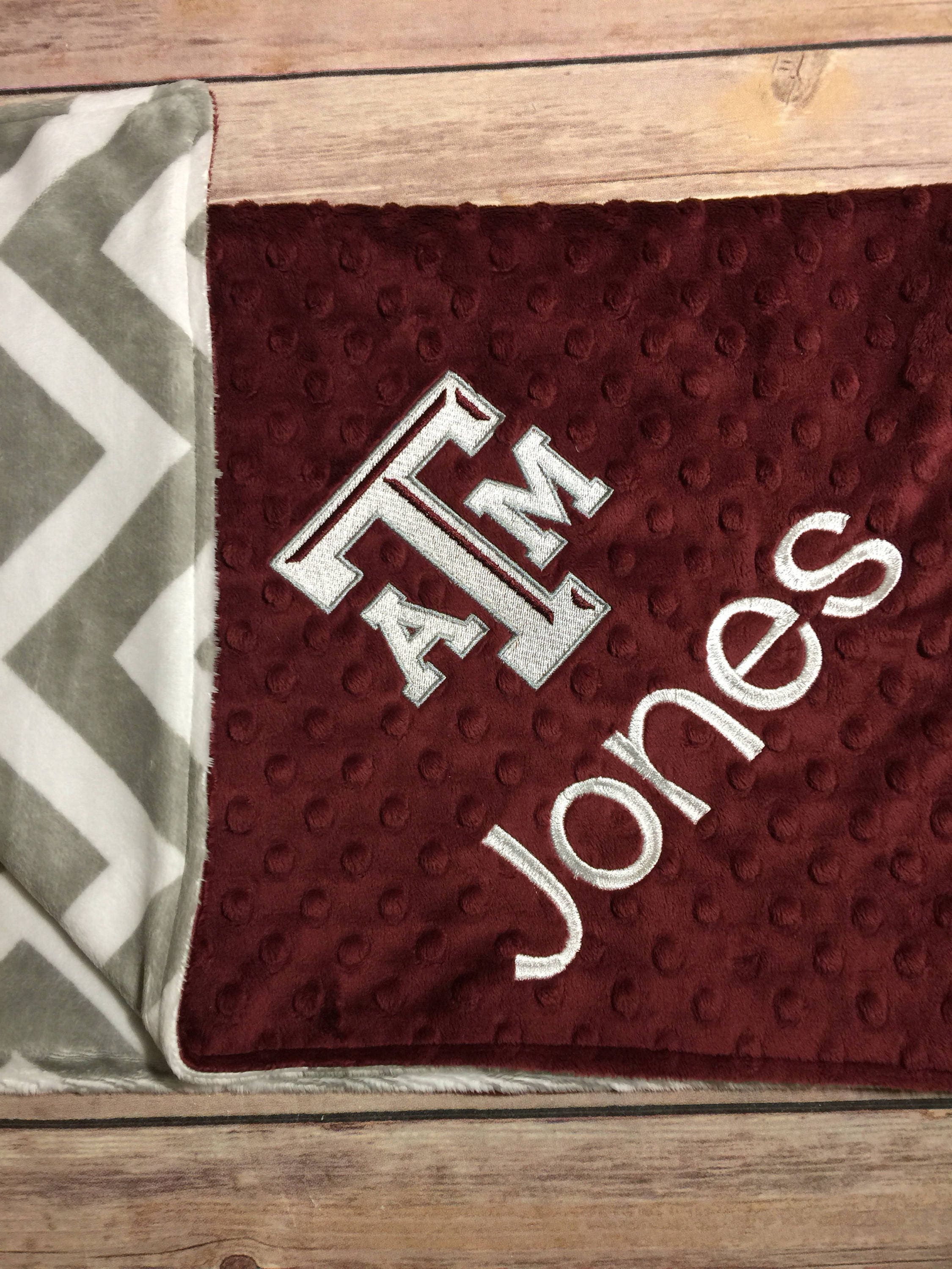 Licensed Texas A&M Blanket Aggies Blanket Adult Minky Blanket Etsy UK