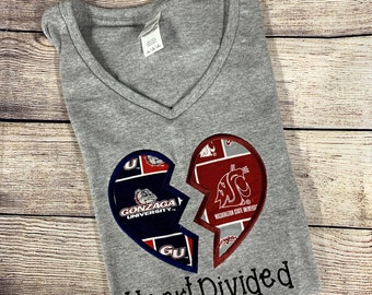 Custom House Divided Tee, Sweatshirt, Hoodie, or Jersey Two Teams Valentine's Day Gift
