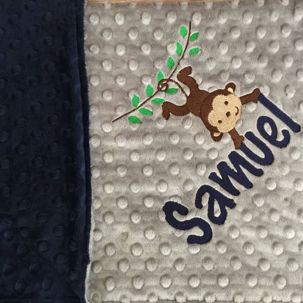 Monkey Baby Blanket Etsy