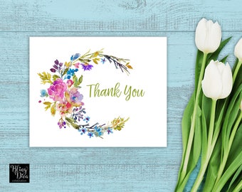 Summer Breeze Thank You Card Printable