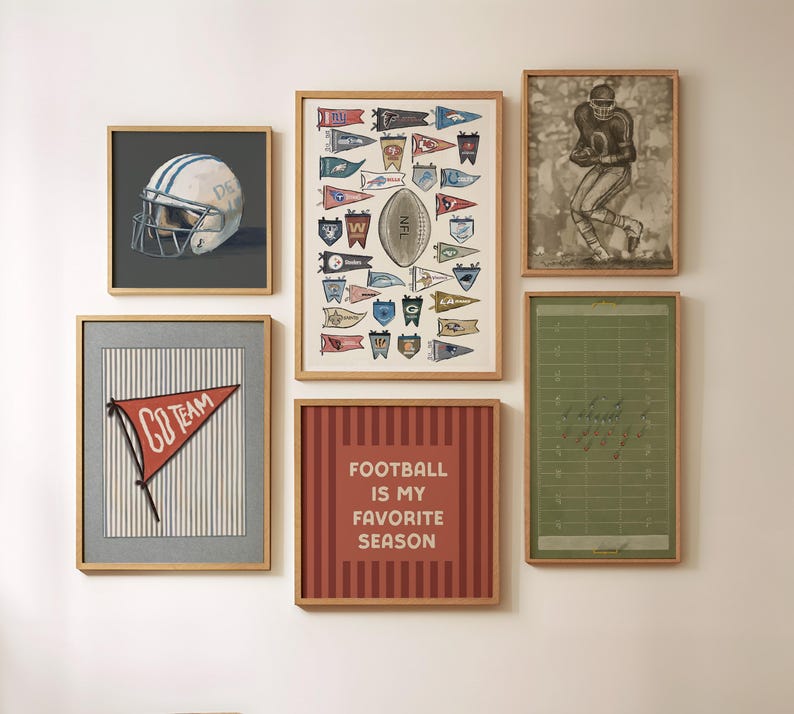 Vintage NFL Football Poster Print image 6