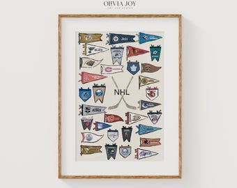 Vintage NHL Poster Digital Download