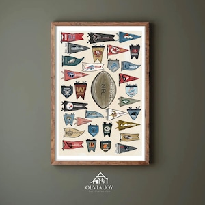 Impresión de póster de fútbol americano de la NFL