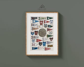 Vintage NBA Poster Print