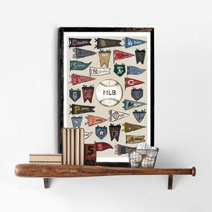 Póster vintage de la MLB, descarga digital
