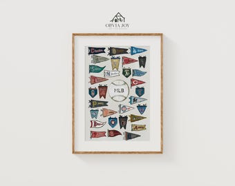 Vintage MLB Poster Digital Download
