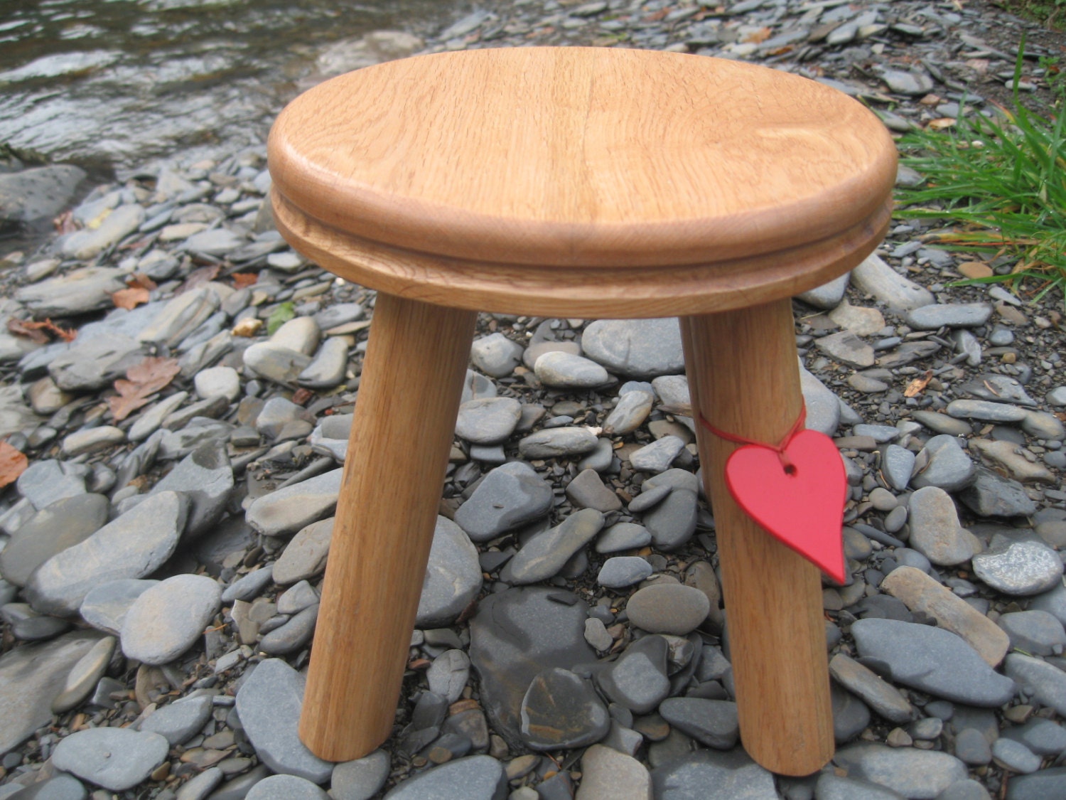 Solid Oak Wooden Milking Stool Etsy UK