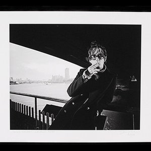 JARVIS COCKER of PULP Waterloo Bridge London 2001, limited edition print, signed by the photographer Jamie Beeden.