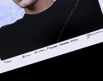 【美品2014】Brian Molko - Selected 直筆サイン本 BRIAN MOLKO of PLACEBO, London, 2002, Original Limited Edition