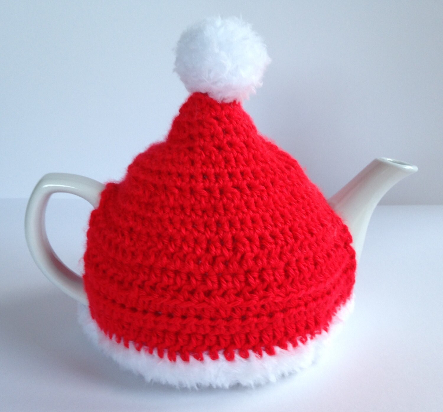 Christmas Tea Cosy. Santa Hat tea cozy. Hostess Gift. Etsy
