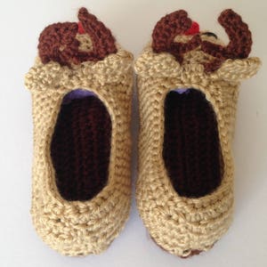 Reindeer toddler slippers. Rudolph slippers. christmas slippers for children. non-slip sole. image 5