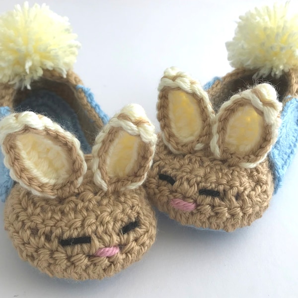 Rabbit slippers. Childrens Bunny slippers.Toddlers bunny slippers . Easter gift for kids.