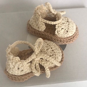 Crochet Baby Espadrilles. Baby sandals. Cotton sandals. Baby shoes.Baby shower gift.