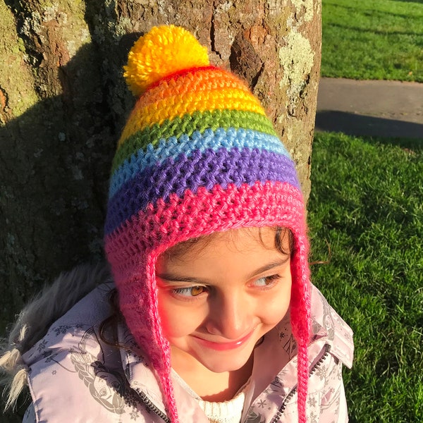 Rainbow Hat - Etsy